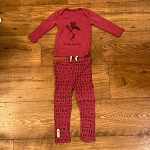 L’ovedbaby 6-9m pink matching set